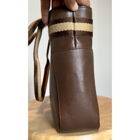 Vintage Gucci Brown Leather Web Tote Bag – Authenticated Y2K - Picture 8 of 16